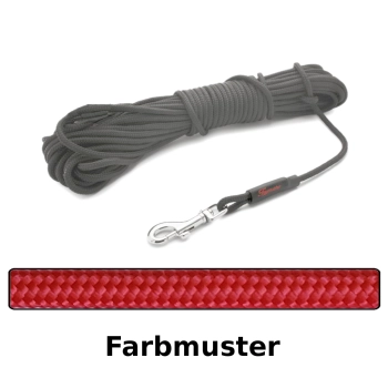 klassische Hundeleine - S - 7m - rot